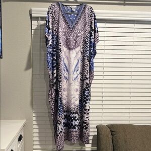 Elegant Blue and Purple Women's Kimono